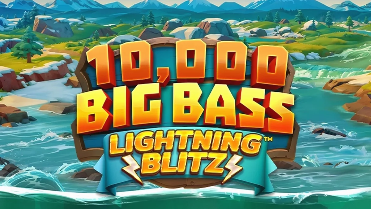 Tampilan layar permainan slot 10,000 Big Bass Lightning Blitz