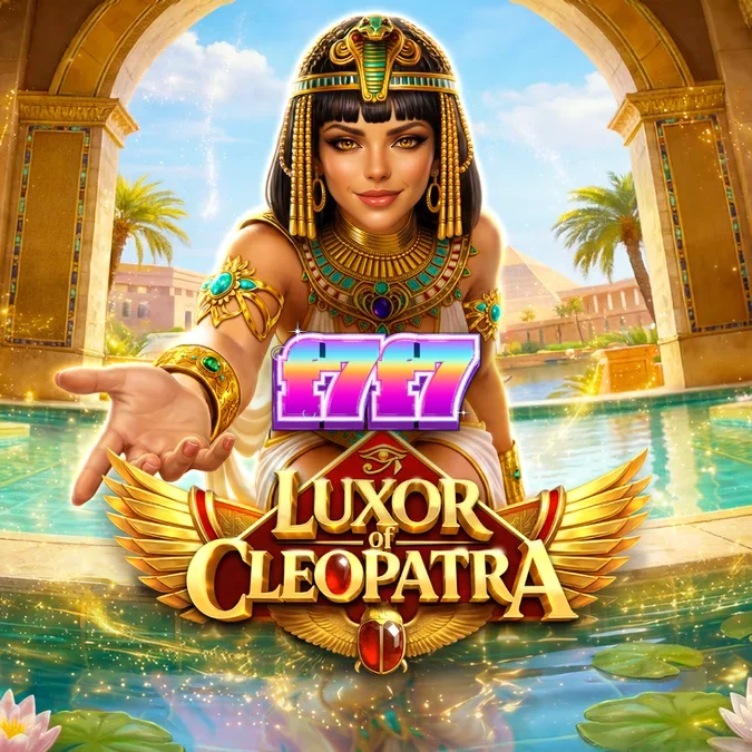 Tampilan visual slot Luxor of Cleopatra dengan simbol Mesir Kuno